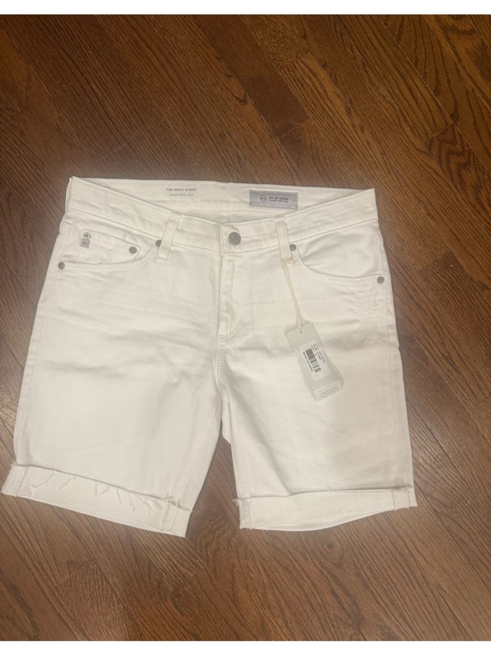 NWT Wonens AG White Denim Bermuda Shorts